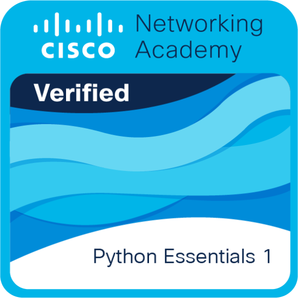 Insígnia Python Essentials 1 da Cisco Networking Academy